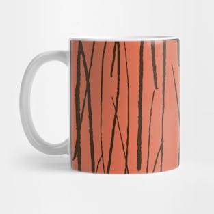 Pine Needles in the forest, milk chocolate brown and orange Mug